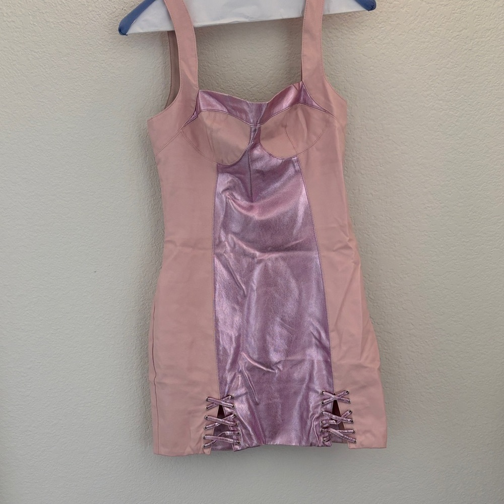 Elegant Pink Satin Dress